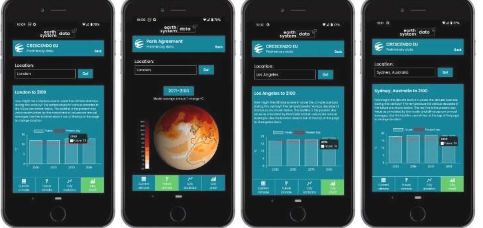 新的應(yīng)用程序使用戶可以探索全球變暖如何改變其城市的氣候