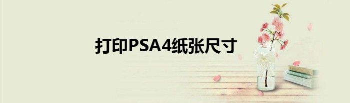 打印PSA4紙張尺寸