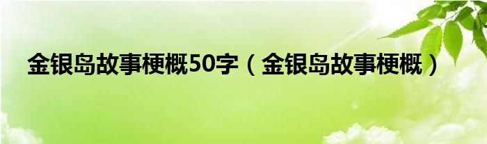 金銀島故事梗概50字（金銀島故事梗概）