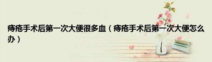 痔瘡手術(shù)后第一次大便很多血（痔瘡手術(shù)后第一次大便怎么辦）