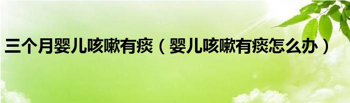 三個(gè)月嬰兒咳嗽有痰（嬰兒咳嗽有痰怎么辦）