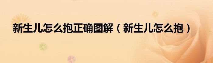 新生兒怎么抱正確圖解（新生兒怎么抱）