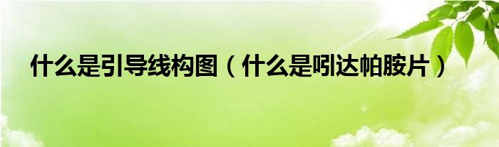 什么是引導(dǎo)線構(gòu)圖（什么是吲達(dá)帕胺片）