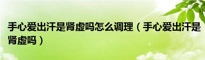 手心愛(ài)出汗是腎虛嗎怎么調(diào)理（手心愛(ài)出汗是腎虛嗎）