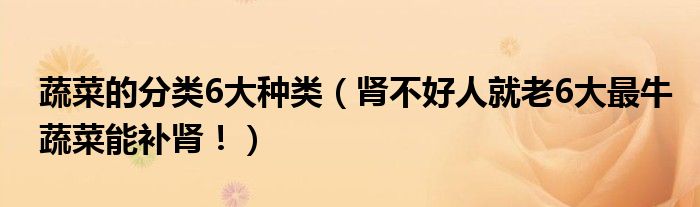 蔬菜的分類6大種類（腎不好人就老6大最牛蔬菜能補(bǔ)腎?。? /></span>
		<span id=