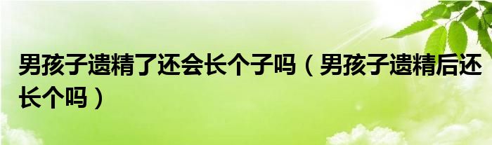 男孩子遺精了還會長個子嗎（男孩子遺精后還長個嗎）