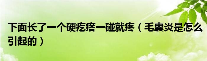 下面長(zhǎng)了一個(gè)硬疙瘩一碰就疼（毛囊炎是怎么引起的）