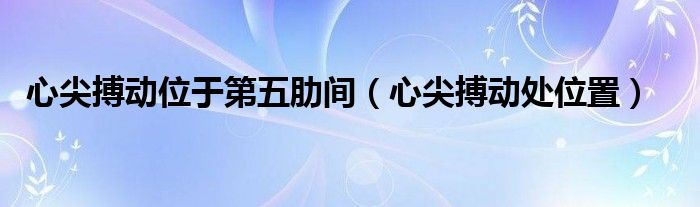 心尖搏動(dòng)位于第五肋間（心尖搏動(dòng)處位置）