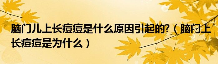 腦門兒上長(zhǎng)痘痘是什么原因引起的?（腦門上長(zhǎng)痘痘是為什么）