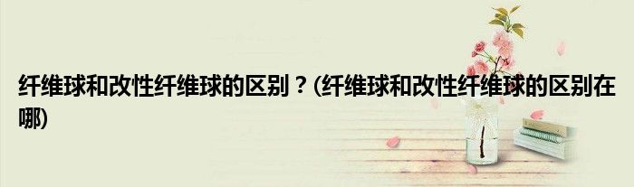 纖維球和改性纖維球的區(qū)別？(纖維球和改性纖維球的區(qū)別在哪)