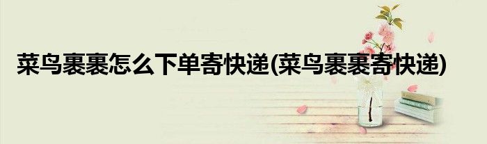 菜鳥(niǎo)裹裹怎么下單寄快遞(菜鳥(niǎo)裹裹寄快遞)