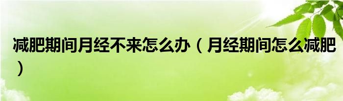 減肥期間月經(jīng)不來(lái)怎么辦（月經(jīng)期間怎么減肥）