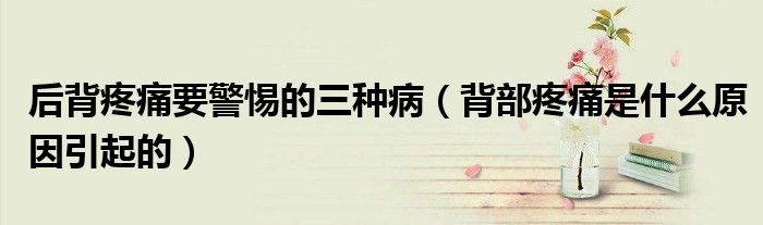 后背疼痛要警惕的三種?。ū巢刻弁词鞘裁丛蛞鸬模?class='thumb lazy' /></a>
		    <header>
		<h2><a  href=