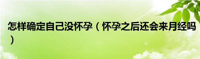 怎樣確定自己沒(méi)懷孕（懷孕之后還會(huì)來(lái)月經(jīng)嗎）