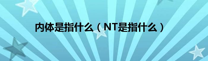 內(nèi)體是指什么（NT是指什么）