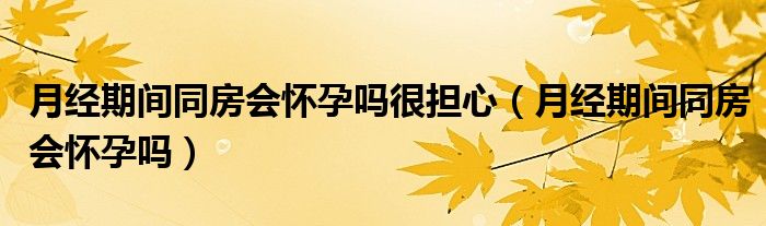 月經(jīng)期間同房會(huì)懷孕嗎很擔(dān)心（月經(jīng)期間同房會(huì)懷孕嗎）