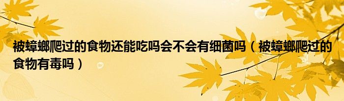 被蟑螂爬過的食物還能吃嗎會不會有細菌嗎（被蟑螂爬過的食物有毒嗎）