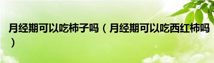 月經(jīng)期可以吃柿子嗎（月經(jīng)期可以吃西紅柿嗎）