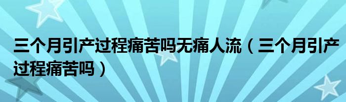 三個月引產(chǎn)過程痛苦嗎無痛人流（三個月引產(chǎn)過程痛苦嗎）