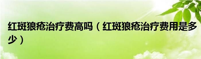 紅斑狼瘡治療費高嗎（紅斑狼瘡治療費用是多少）