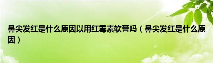 鼻尖發(fā)紅是什么原因以用紅霉素軟膏嗎（鼻尖發(fā)紅是什么原因）