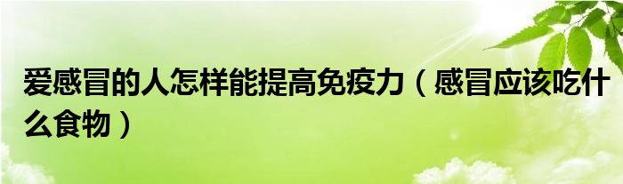 愛感冒的人怎樣能提高免疫力（感冒應(yīng)該吃什么食物）