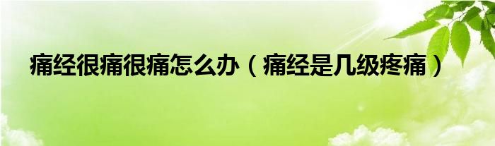 痛經很痛很痛怎么辦（痛經是幾級疼痛）