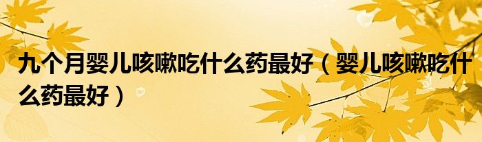 九個(gè)月嬰兒咳嗽吃什么藥最好（嬰兒咳嗽吃什么藥最好）