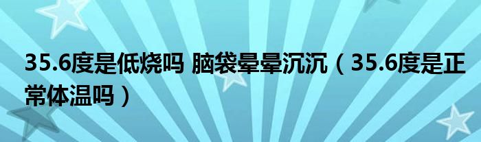 35.6度是低燒嗎 腦袋暈暈沉沉（35.6度是正常體溫嗎）